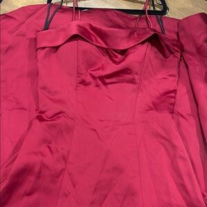 Red Sweetheart Sheath Maxi Cocktail Dress